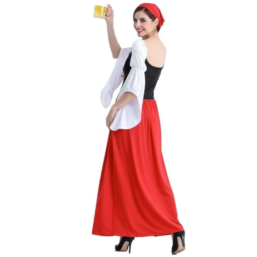Ramona | Damen Rotes Dirndl Trachtenkleid