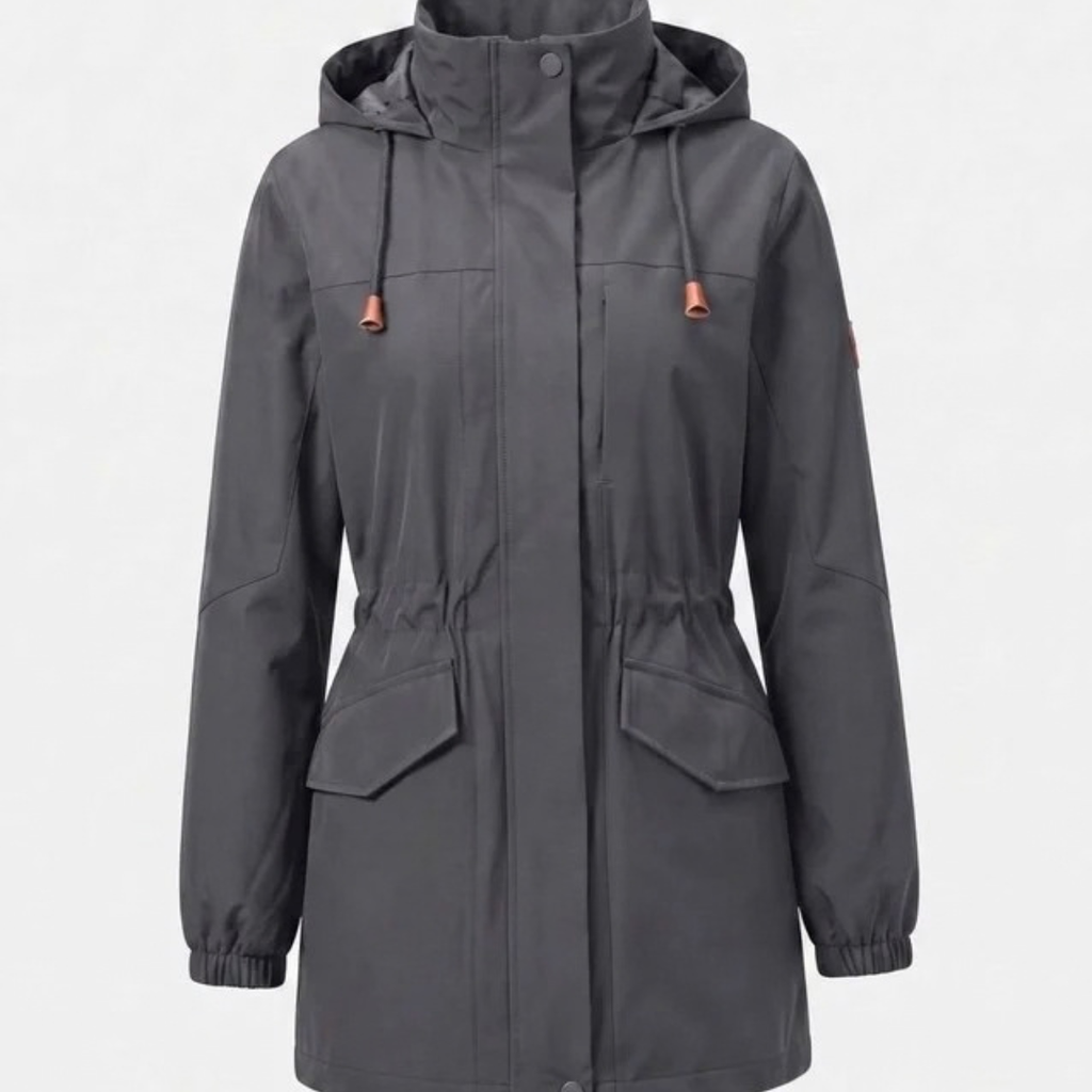 Ramona | Damen Winterjacke im Parka Stil mit Kapuze und Taschen