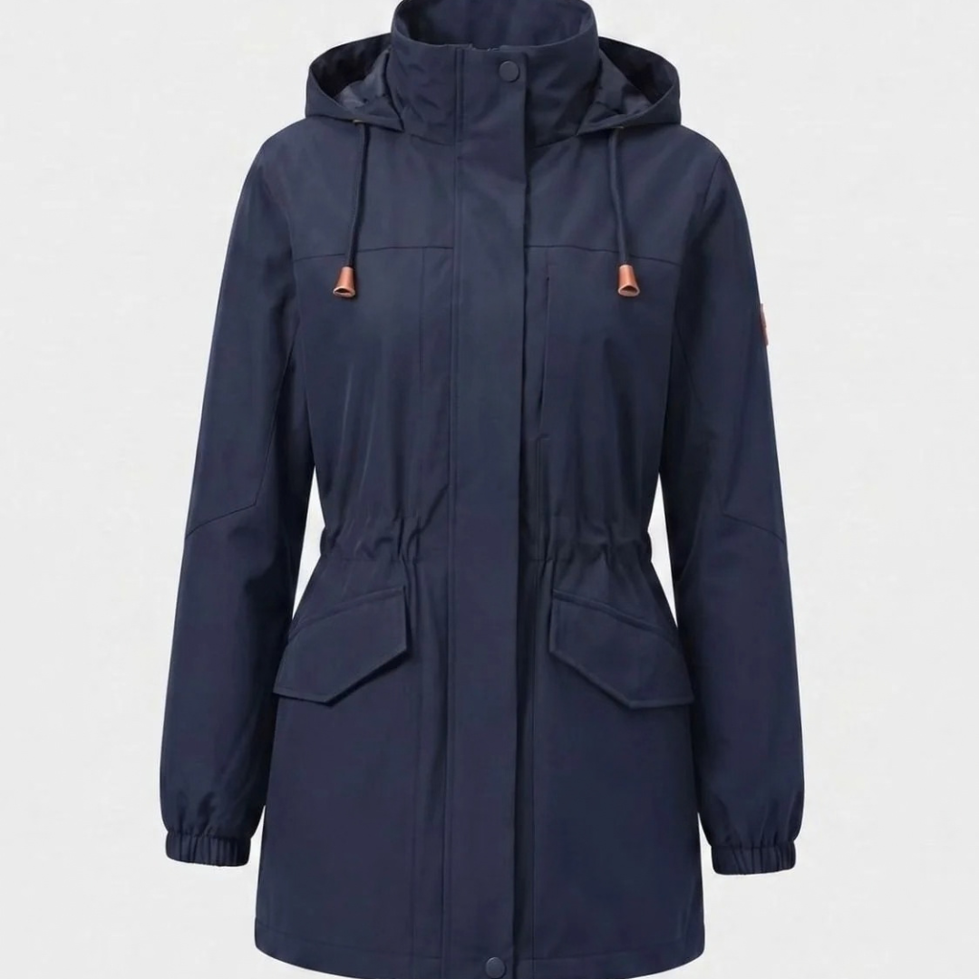 Ramona | Damen Winterjacke im Parka Stil mit Kapuze und Taschen