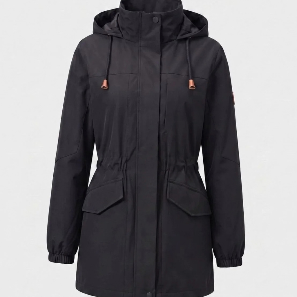 Ramona | Damen Winterjacke im Parka Stil mit Kapuze und Taschen