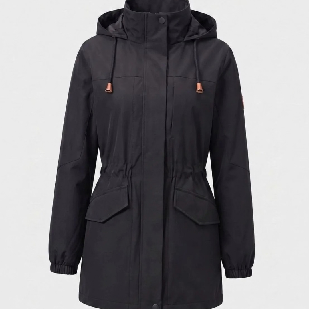 Ramona | Damen Winterjacke im Parka Stil mit Kapuze und Taschen