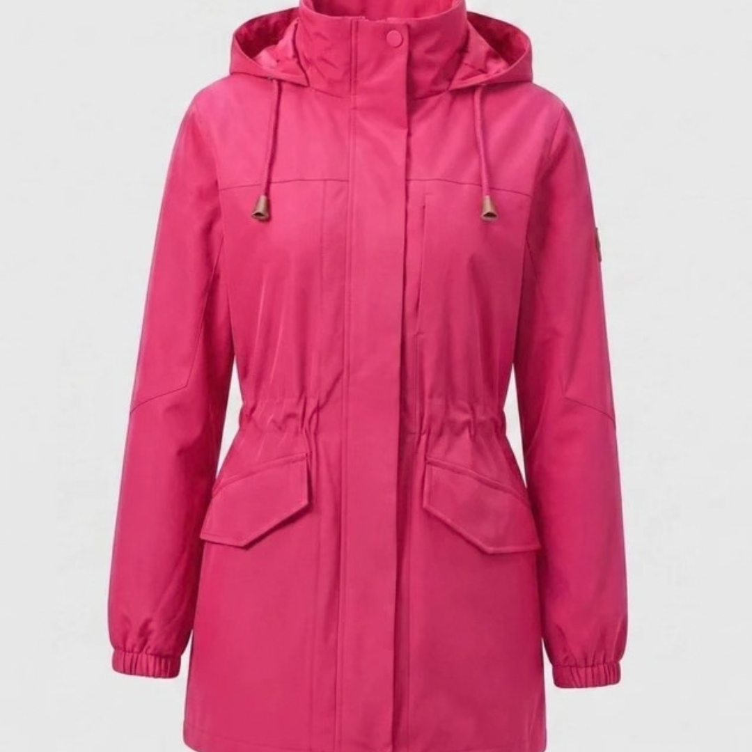 Ramona | Damen Winterjacke im Parka Stil mit Kapuze und Taschen