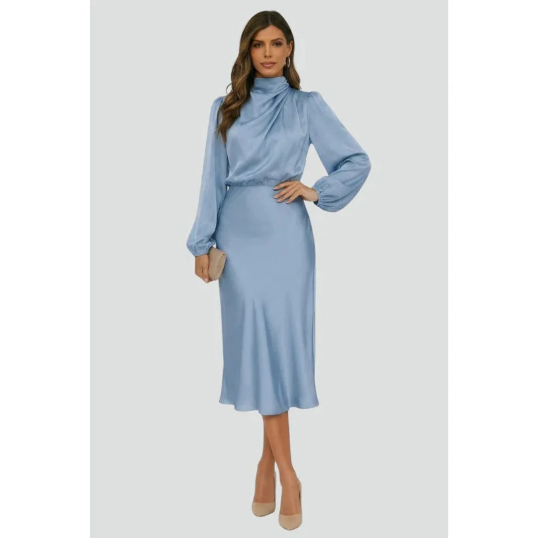 Rebecca | Damen Midikleid Sommer Stilvoll für Anlässe