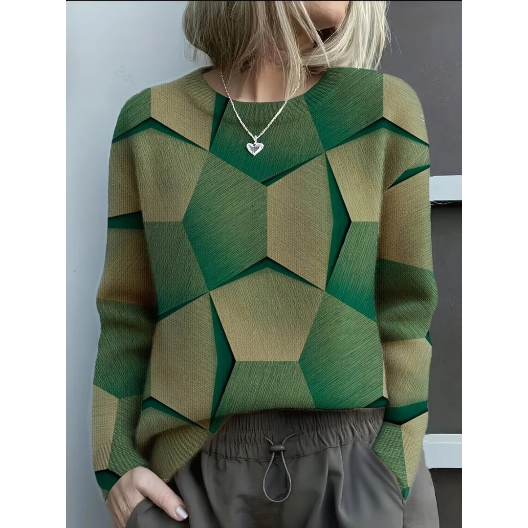 Rebecca | Damen Pullover mit 3D Muster