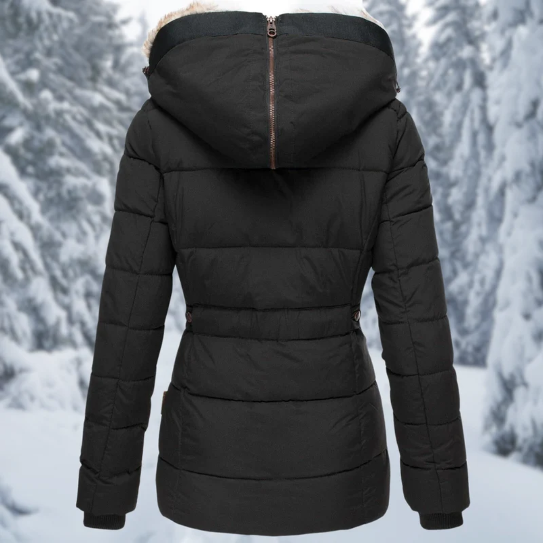 Renate | Damen Winterjacke mit Kapuze und Reißverschluss
