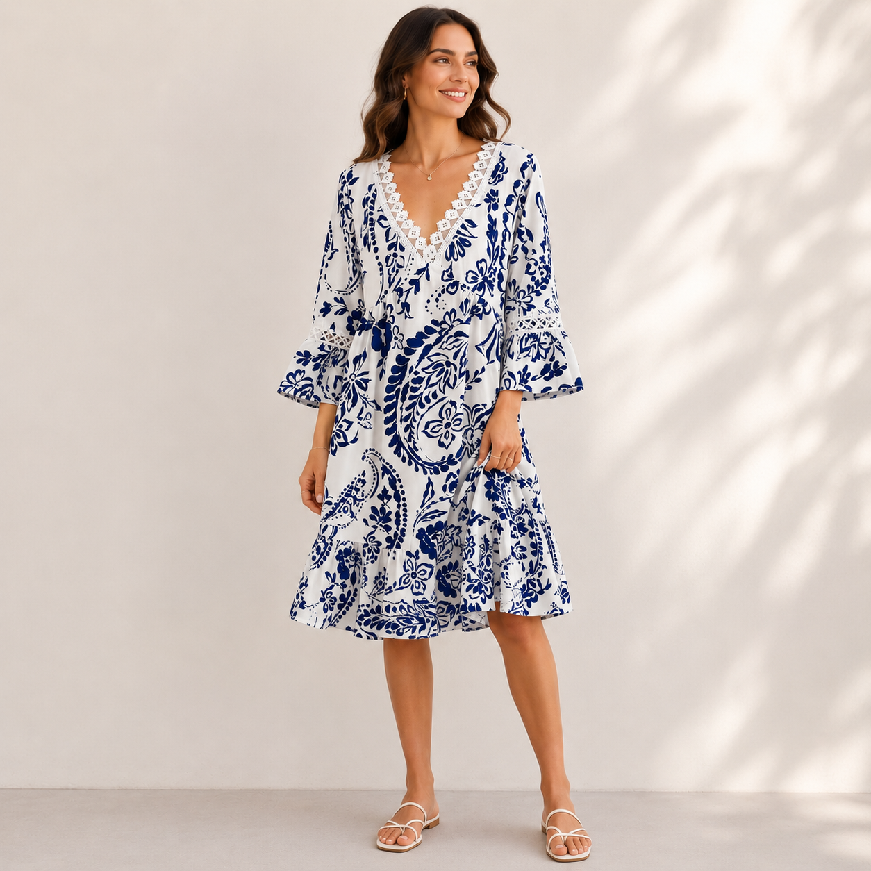 Rhea | Damen Sommerkleid Elegant Mini Boho