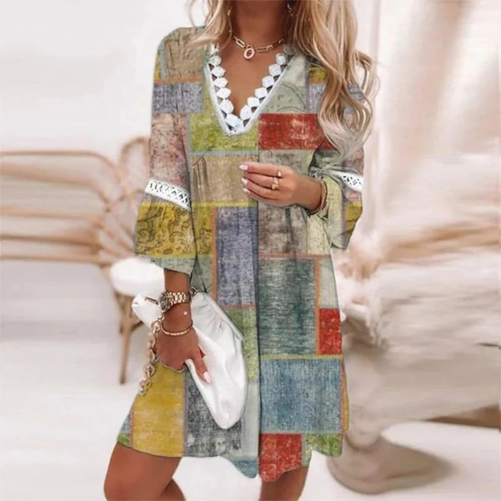 Rhea | Damen Sommerkleid Elegant Mini Boho