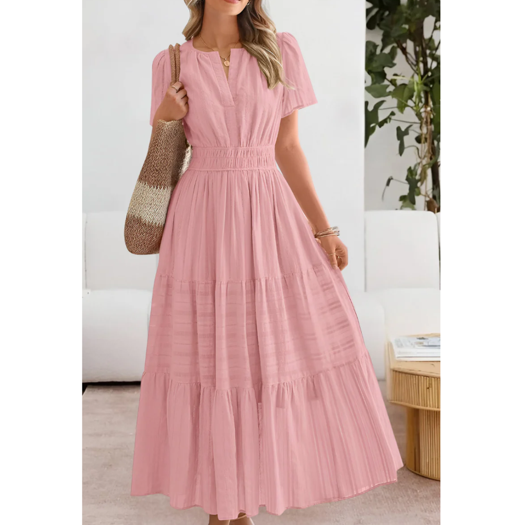 Rojin | Damen Sommerkleid Maxi Stilvoll Elegant