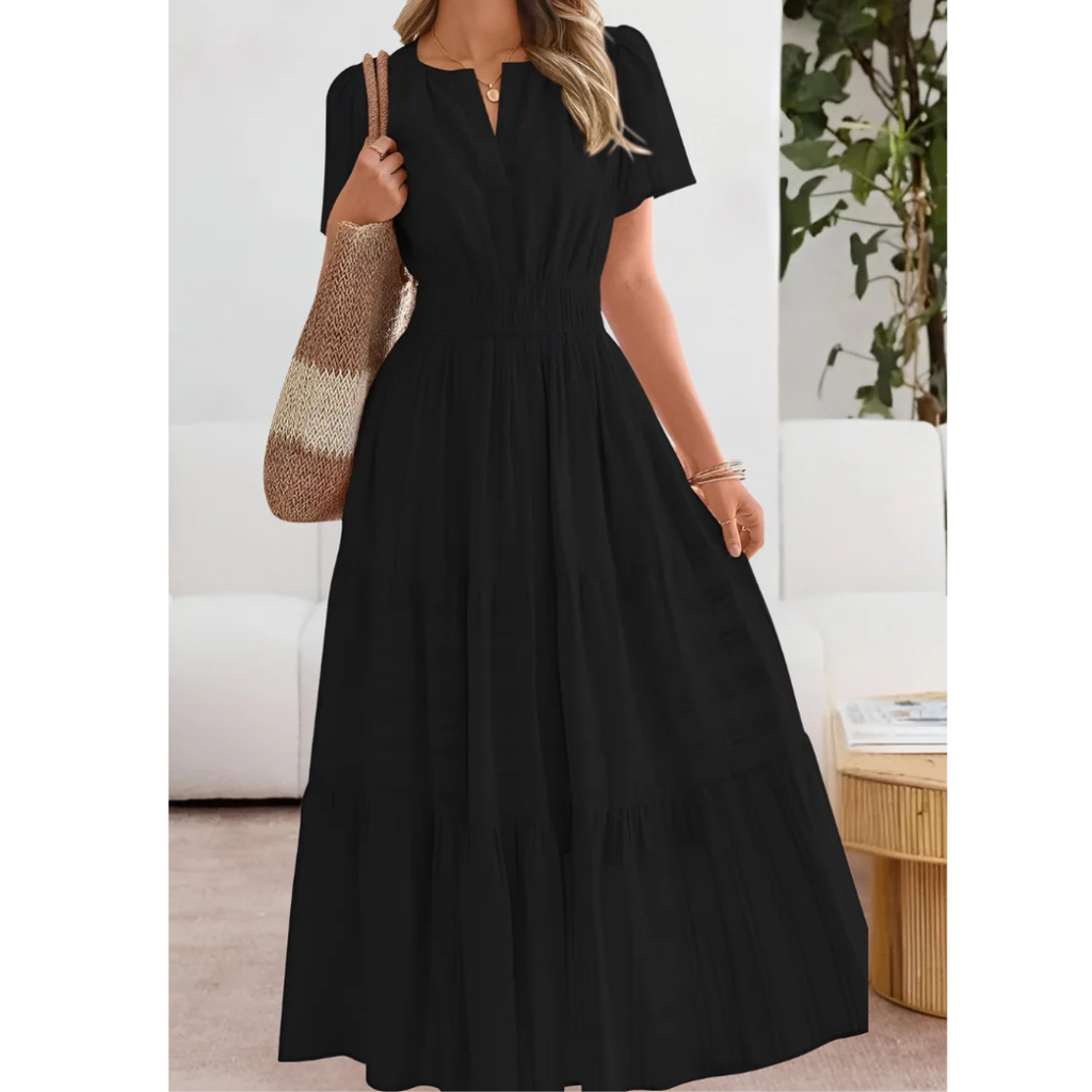 Rojin | Damen Sommerkleid Maxi Stilvoll Elegant