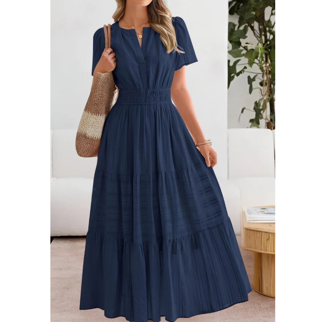Rojin | Damen Sommerkleid Maxi Stilvoll Elegant