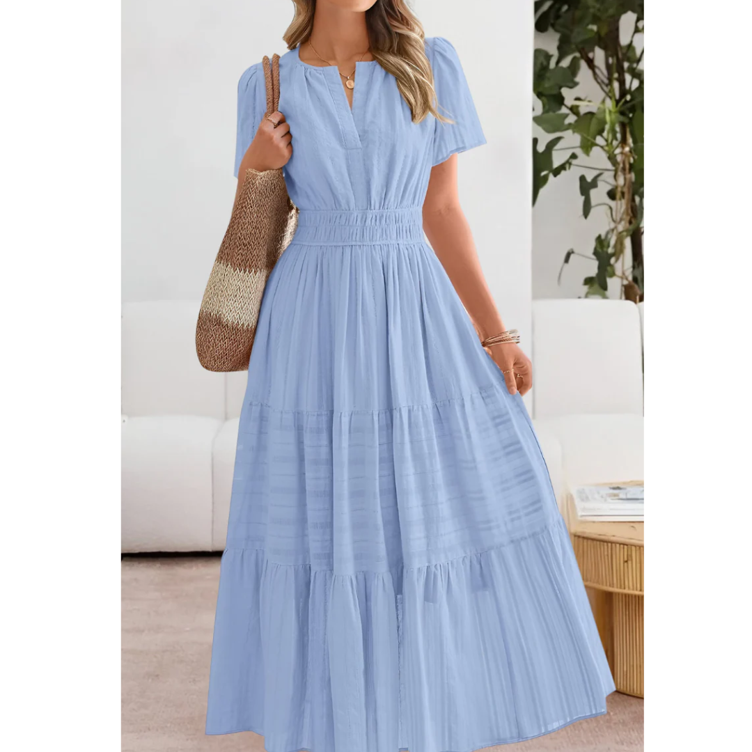 Rojin | Damen Sommerkleid Maxi Stilvoll Elegant