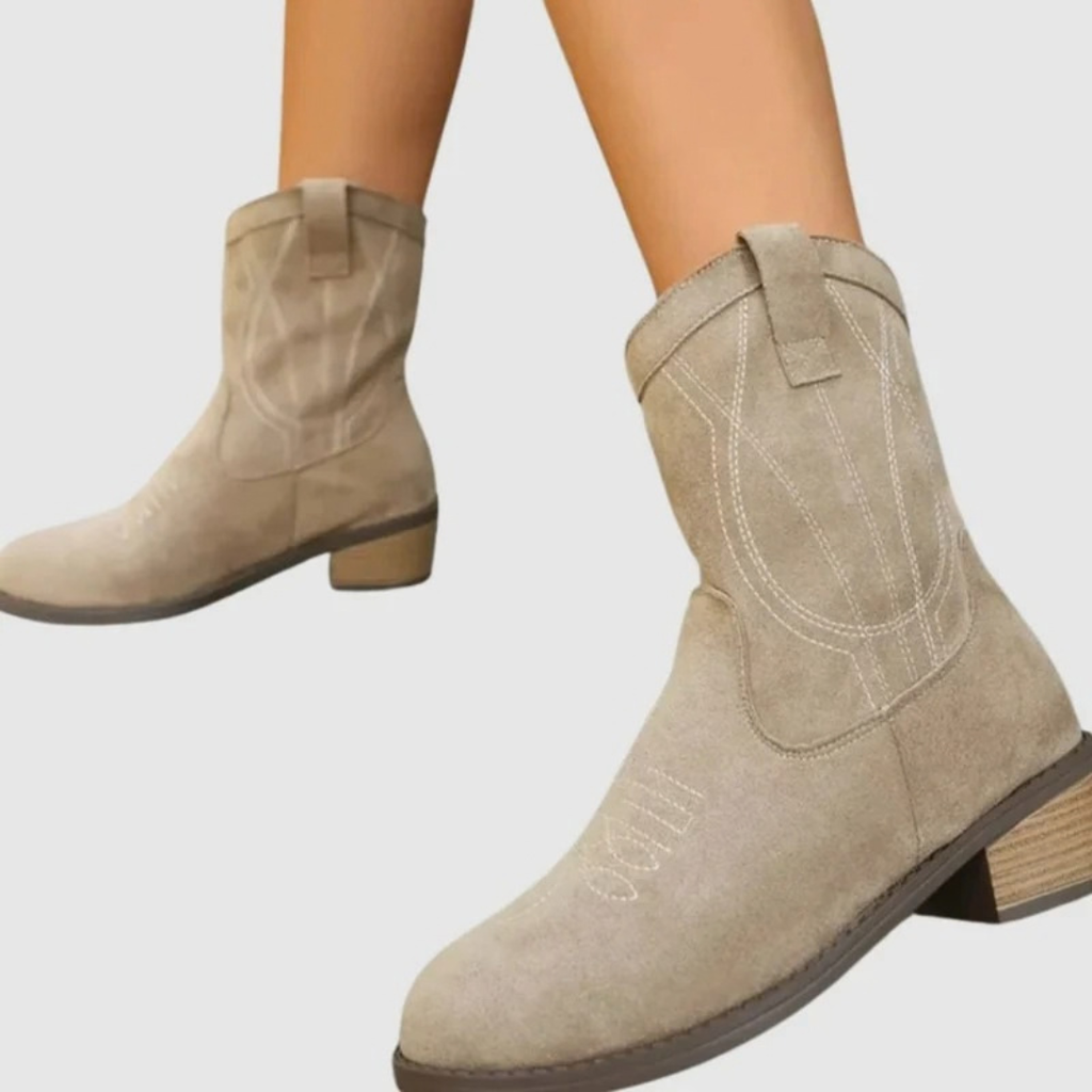 Romina | Damen Orthopädische Stiefeletten mit Western Design