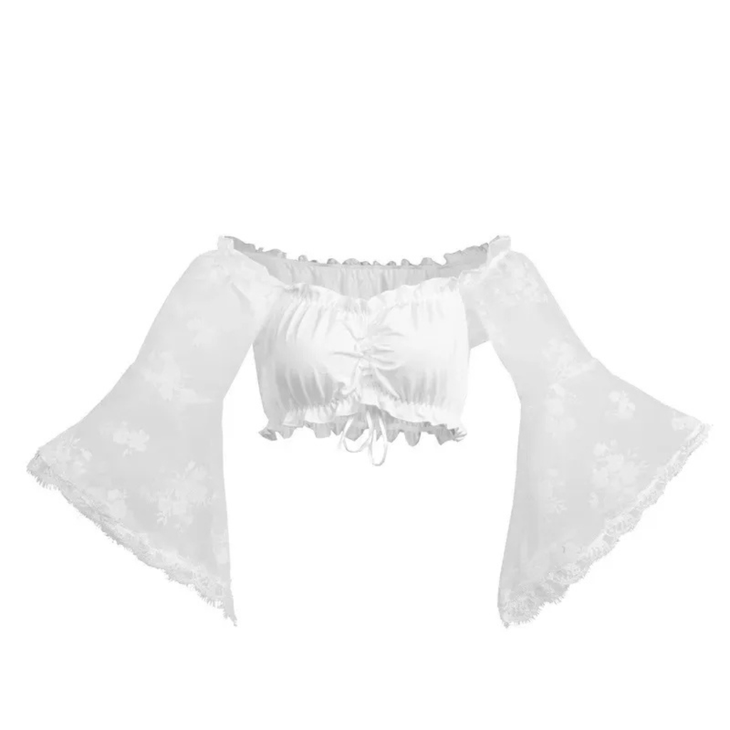 Romy | Damen Dirndlbluse mit Puffärmeln zum Oktoberfest