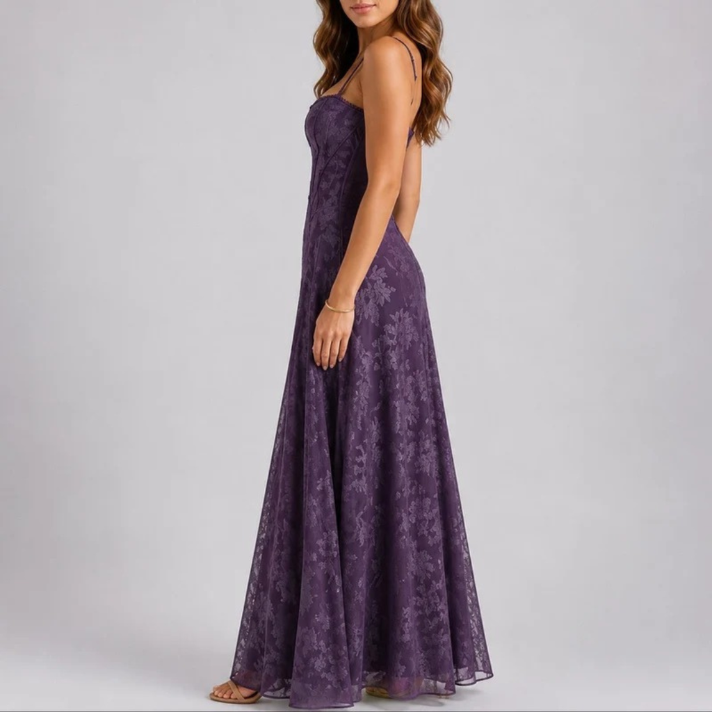 Romy | Damen Komfortables Florale Maxikleid für Hochzeitsgäste im Herbst