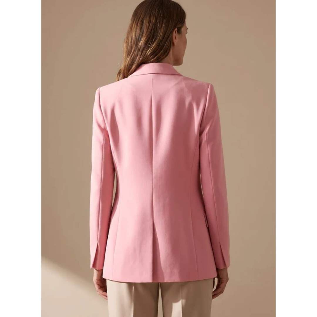 Rosalinde | Damen Hosenanzug mit Blazer und weiter Hose, Revers und Taschen