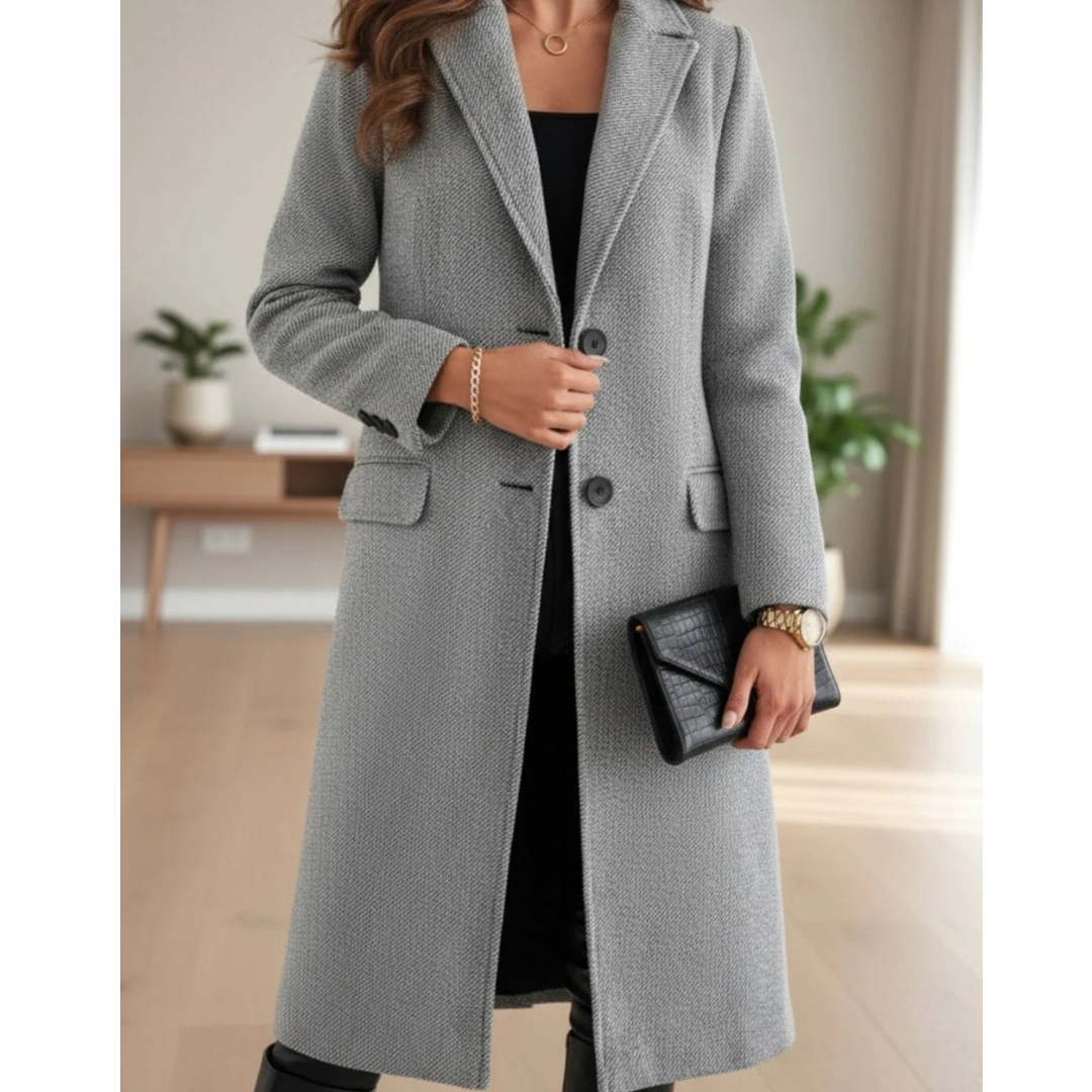 Rosalinde | Damen Winterjacke mit langem Design und Knöpfen