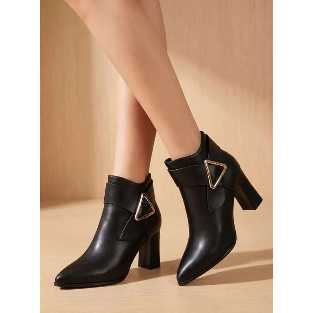 Rosamunde | Damen Orthopädische Stiefeletten mit Schnalle und Absatz