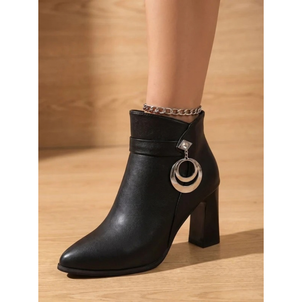 Rosamunde | Damen Orthopädische Stiefeletten mit Schnalle und Absatz