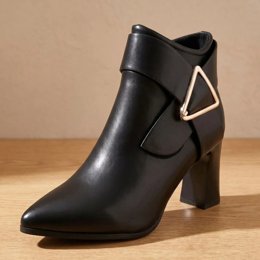 Rosamunde | Damen Orthopädische Stiefeletten mit Schnalle und Absatz