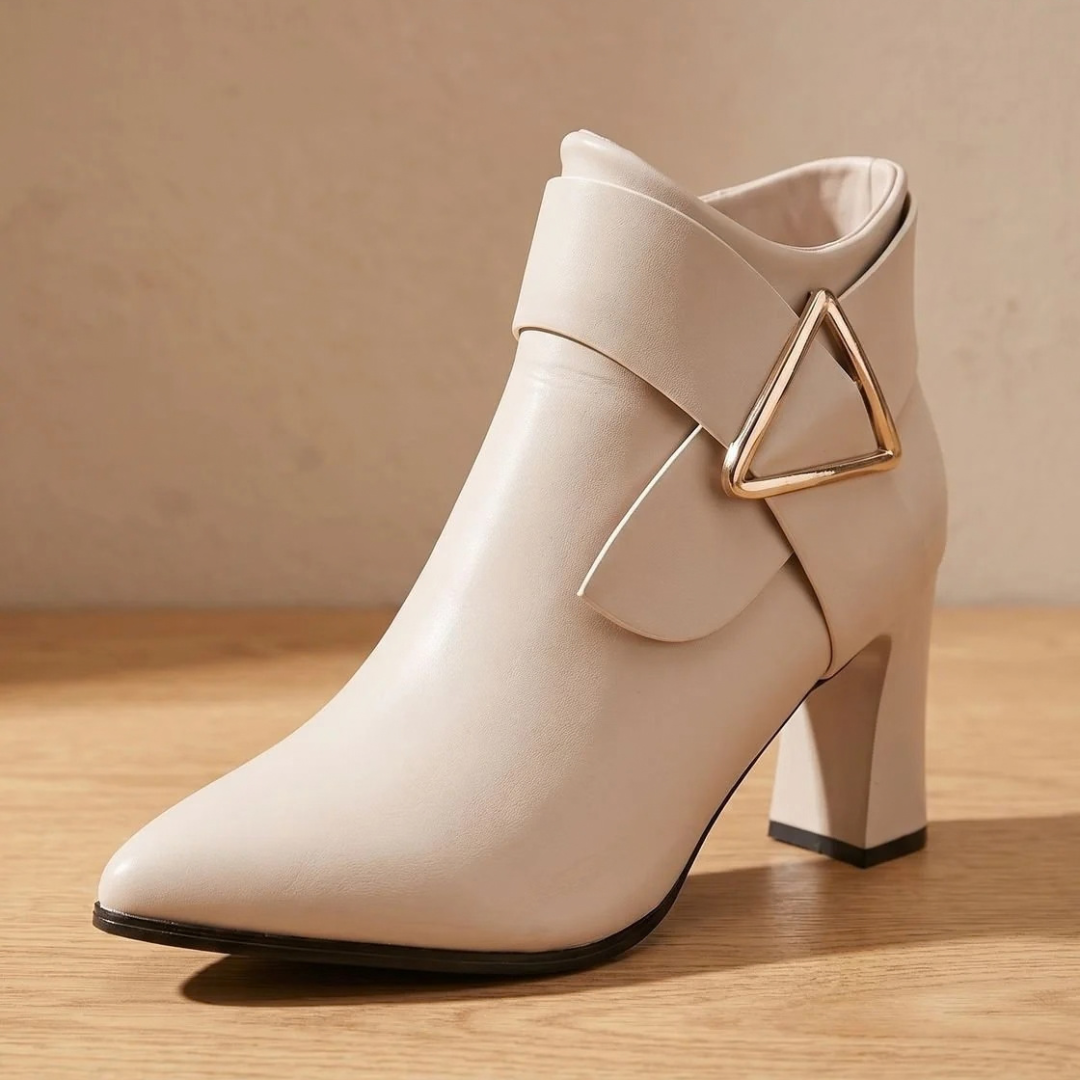 Rosamunde | Damen Orthopädische Stiefeletten mit Schnalle und Absatz