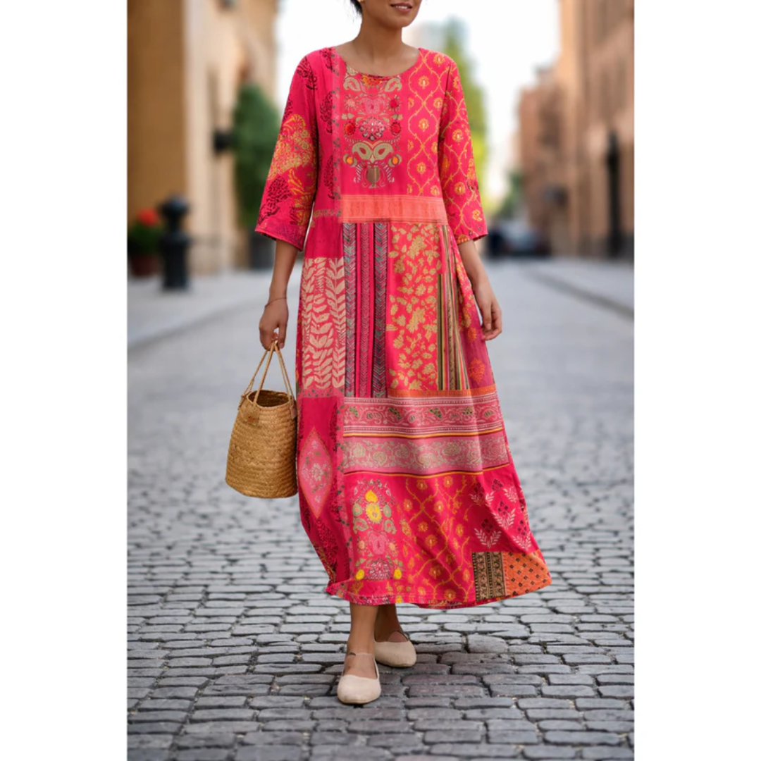 Rosel | Damen Sommerkleid Midi Für Alltag Und Sommer