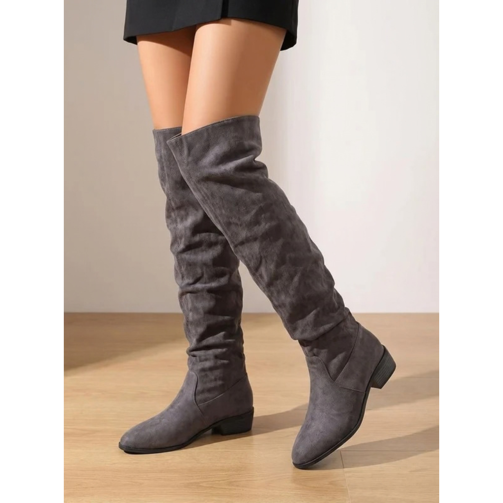 Ruth | Damen Orthopädische Overknee Stiefel Lässig mit Absatz