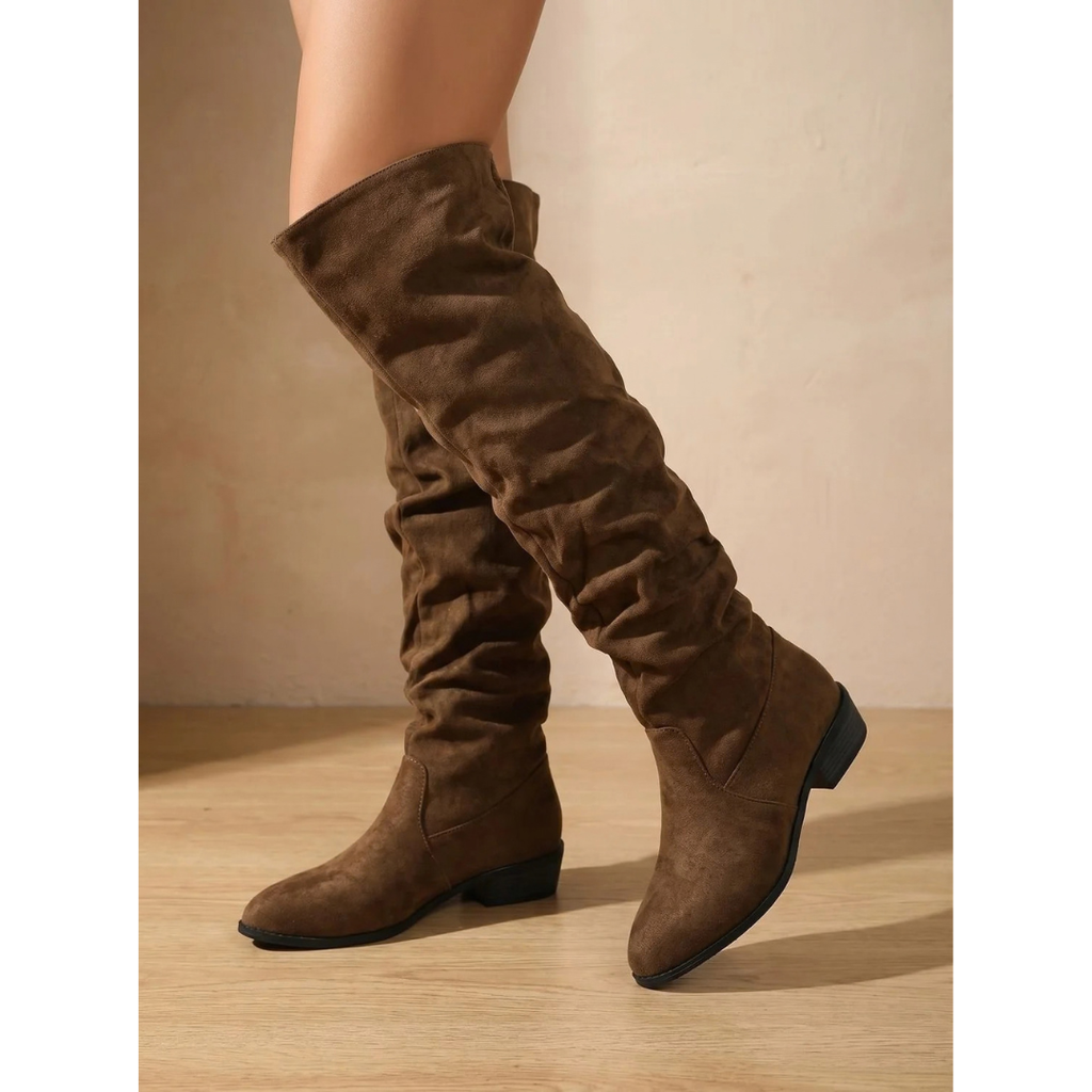 Ruth | Damen Orthopädische Overknee Stiefel Lässig mit Absatz