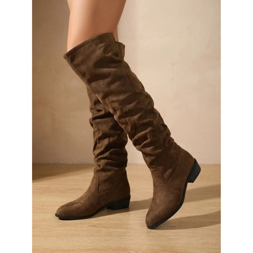 Ruth | Damen Orthopädische Overknee Stiefel Lässig mit Absatz