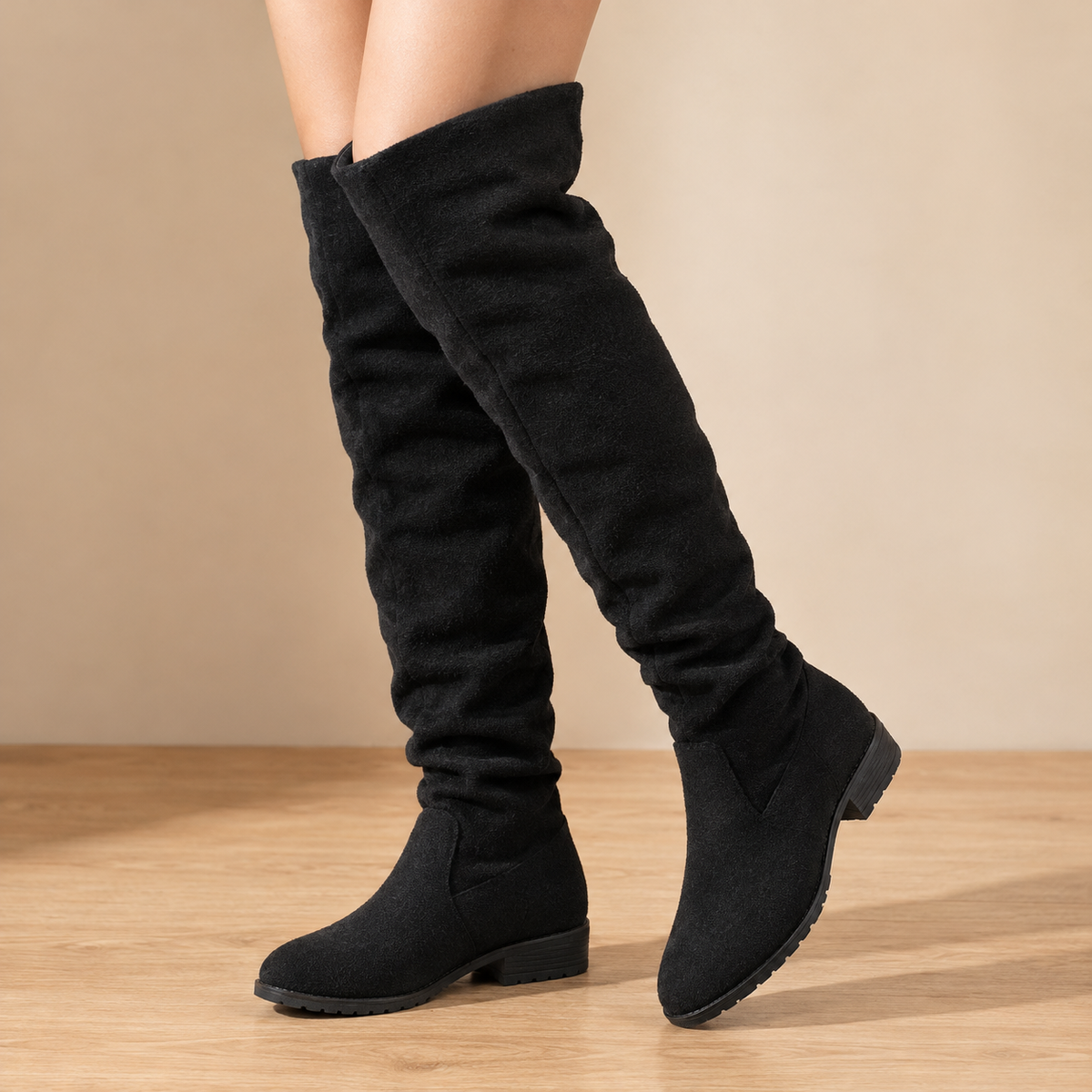 Ruth | Damen Orthopädische Overknee Stiefel Lässig mit Absatz