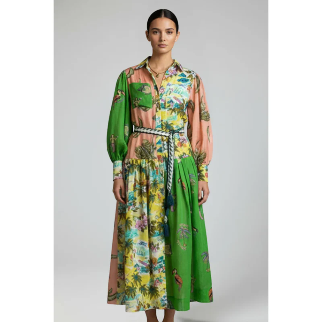 Sabina | Damen Maxikleid Sommer Urlaub Freizeit Modern