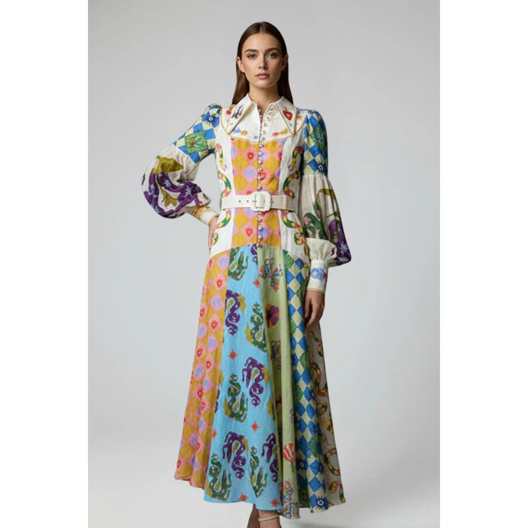 Sabina | Damen Maxikleid Sommer Urlaub Freizeit Modern