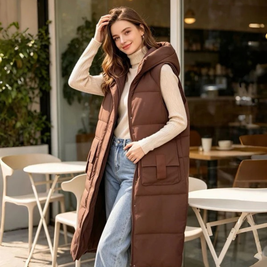 Sabina | Damen Steppweste im Bodywarmer Stil