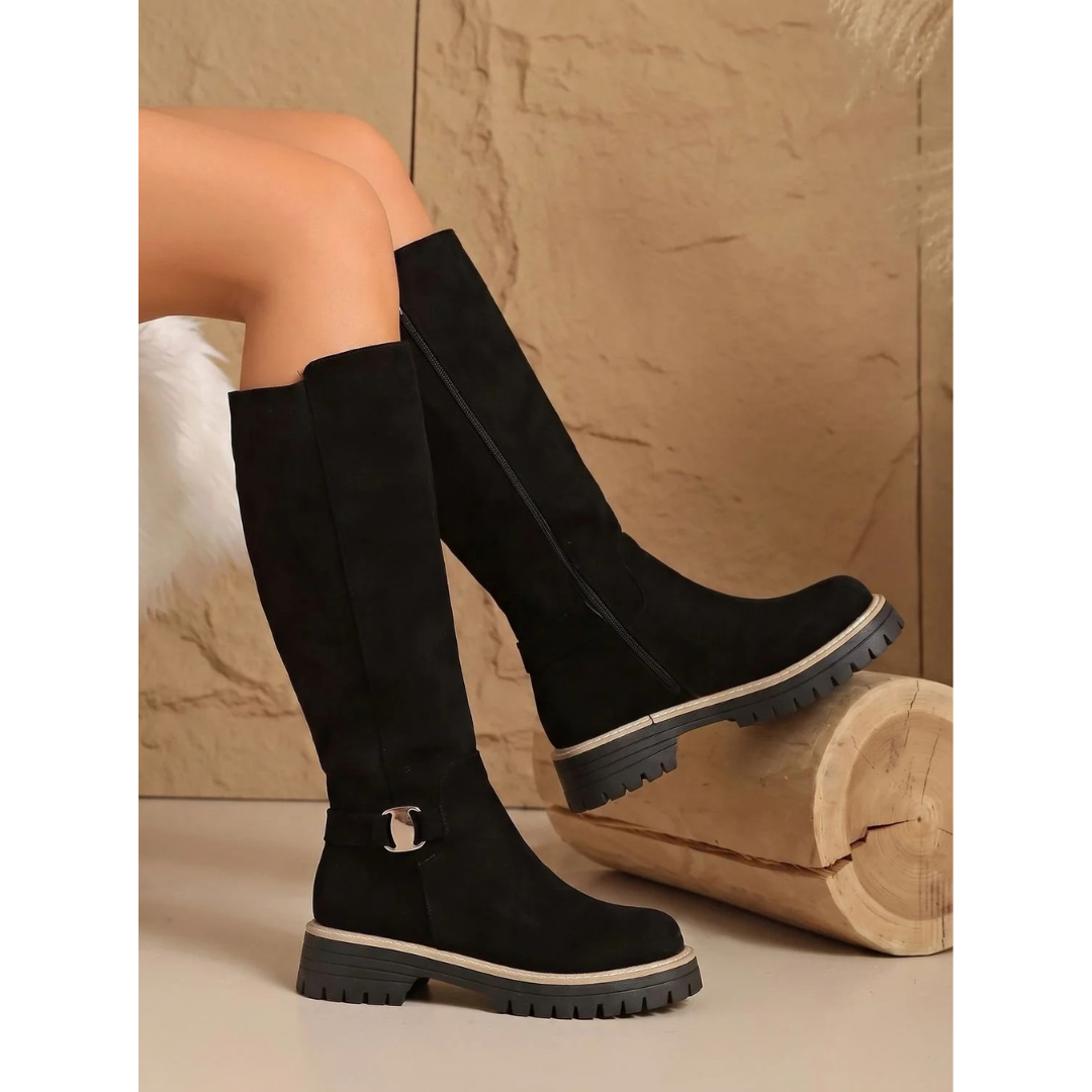 Sabine | Damen Orthopädische Stiefel mit Reißverschluss und Schnalle