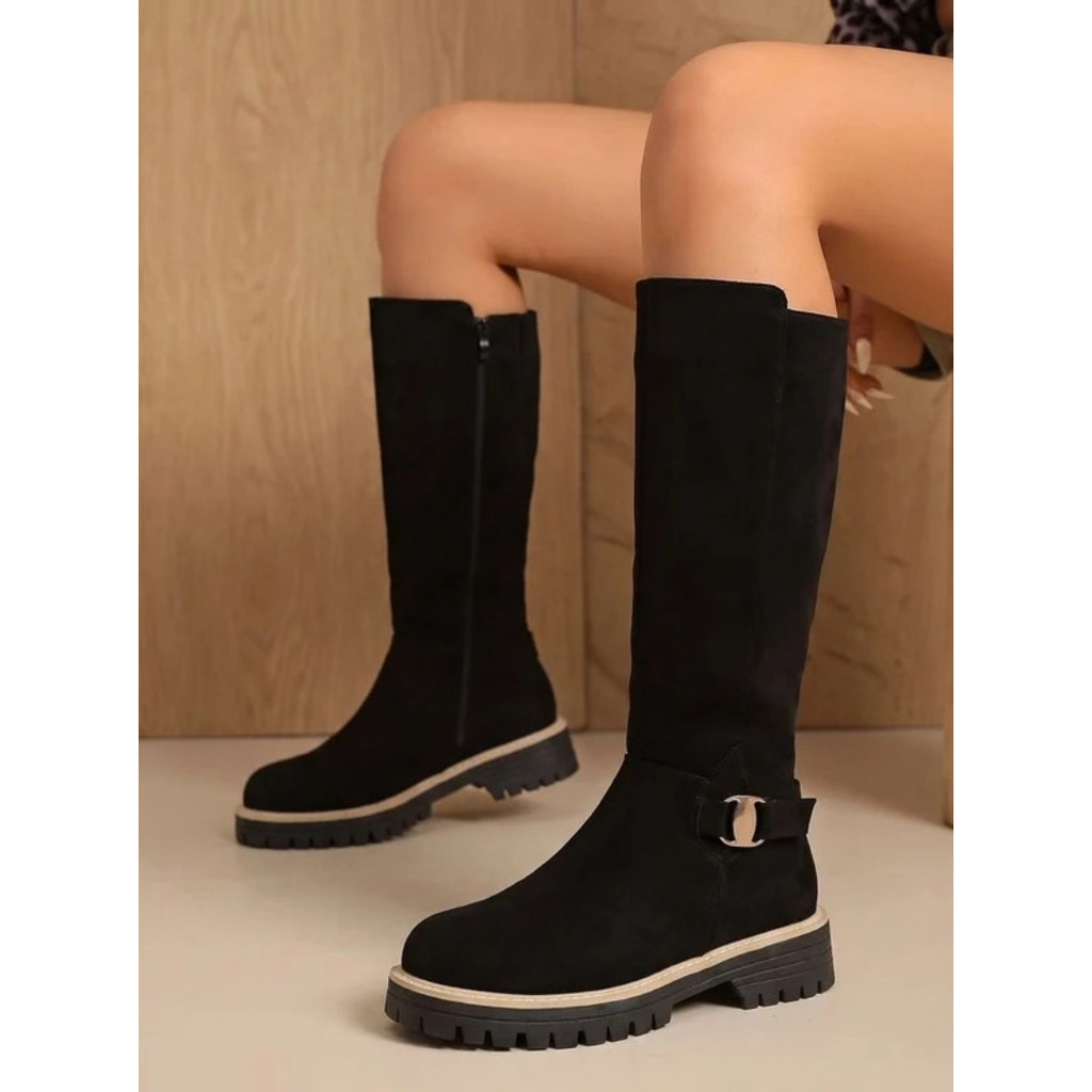 Sabine | Damen Orthopädische Stiefel mit Reißverschluss und Schnalle