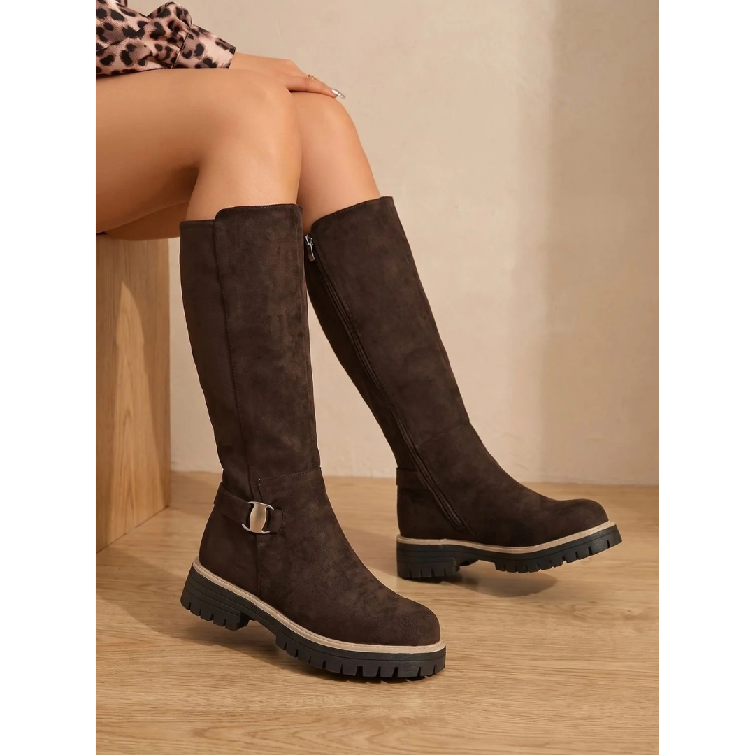 Sabine | Damen Orthopädische Stiefel mit Reißverschluss und Schnalle