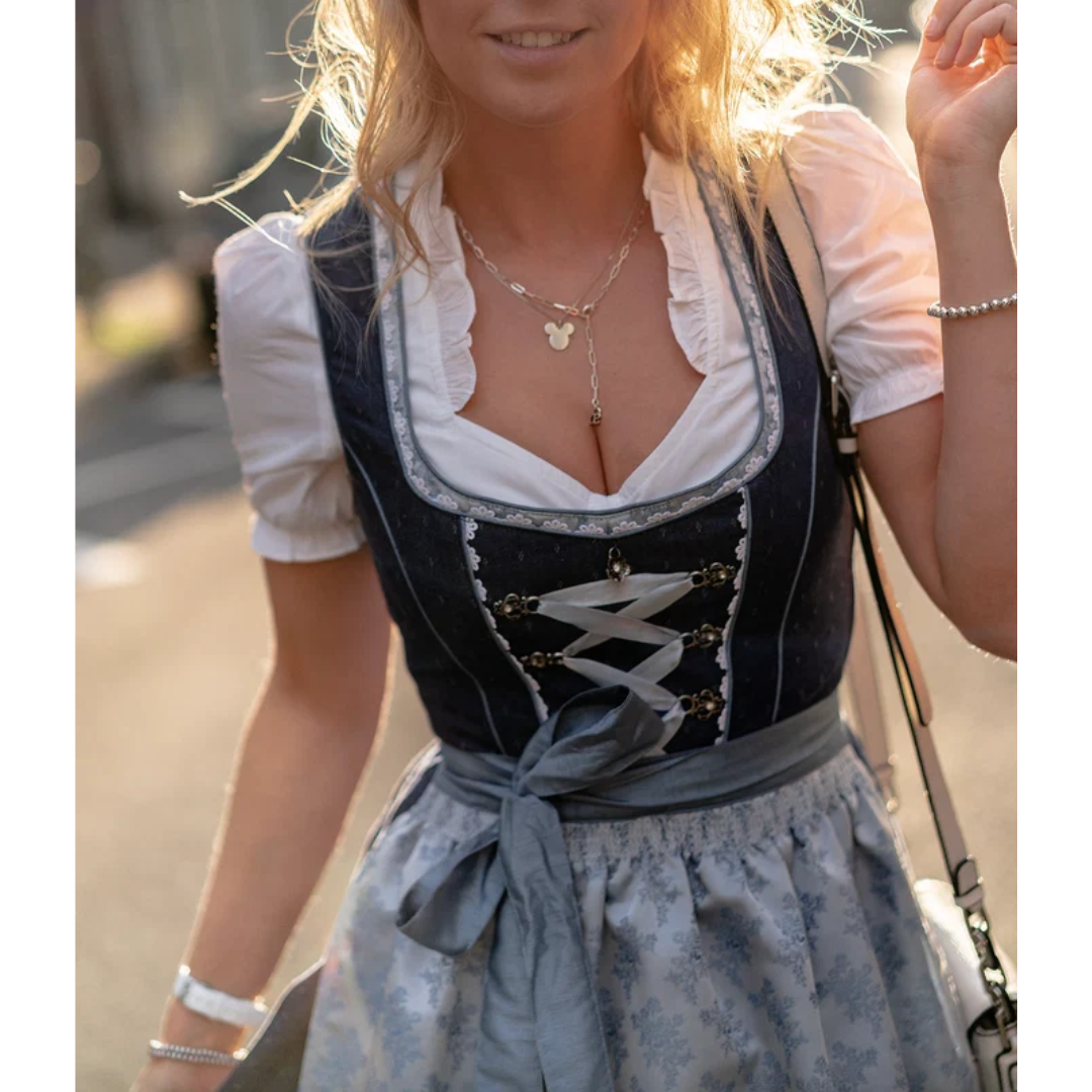 Sabine | Damen Blaues Traditionelles Oktoberfest Dirndl