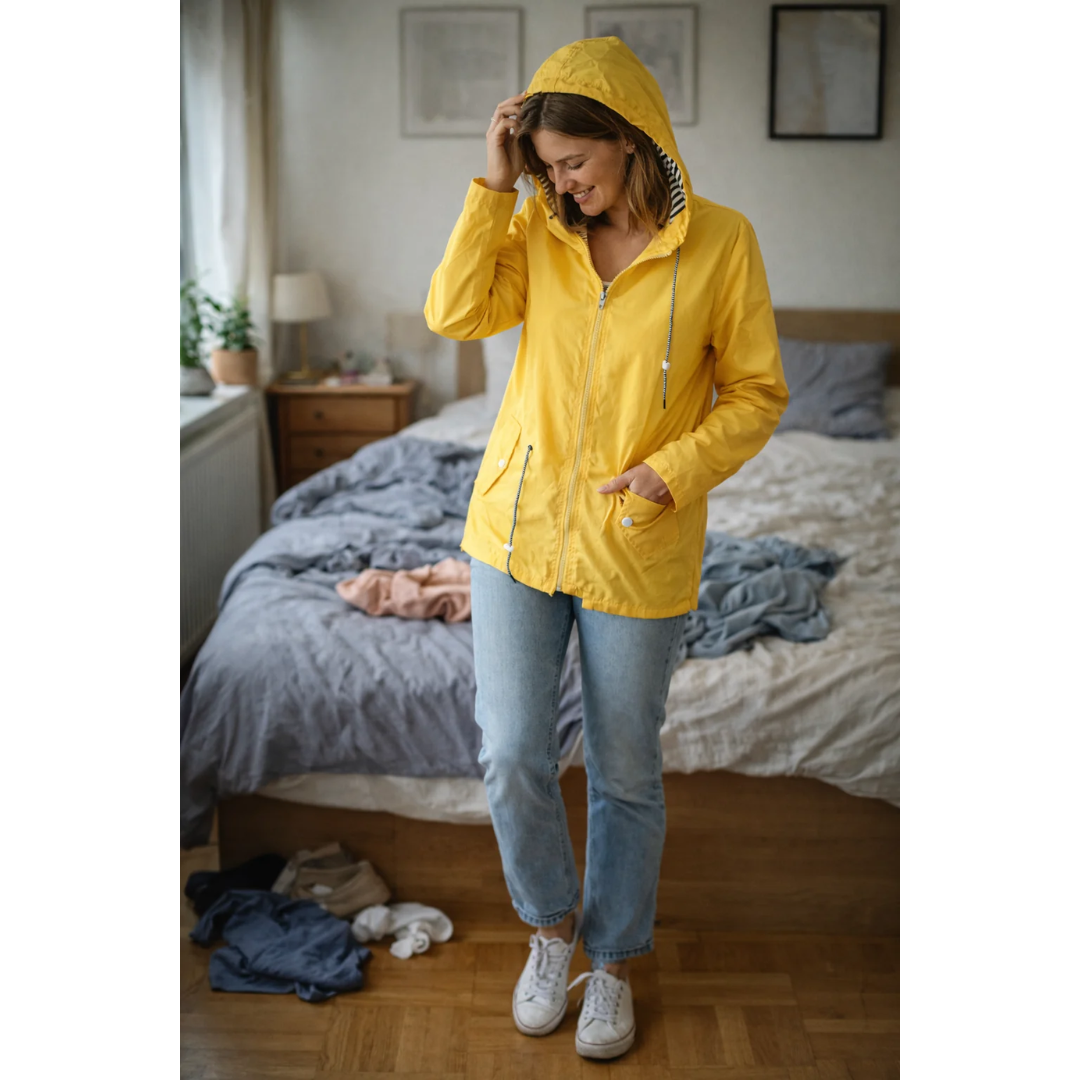 Sabrina | Damen Wasserdichte Regenjacke mit Kapuze