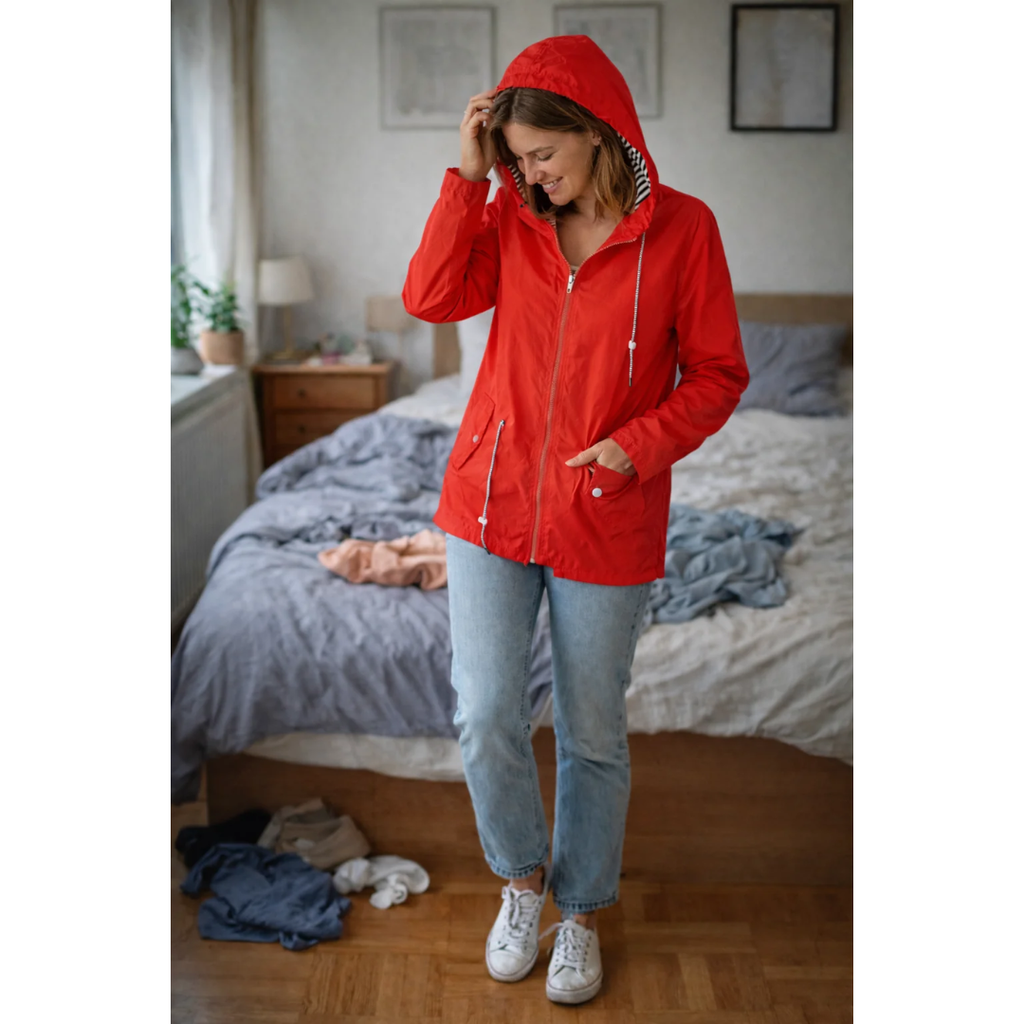 Sabrina | Damen Wasserdichte Regenjacke mit Kapuze
