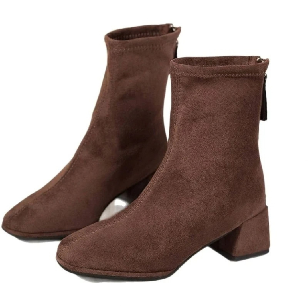 Salome | Damen Orthopädische Stiefeletten mit Reißverschluss und Absatz