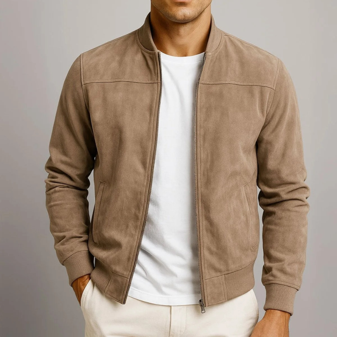 Salomo | Herren Slim Fit Bomberjacke mit Reißverschluss