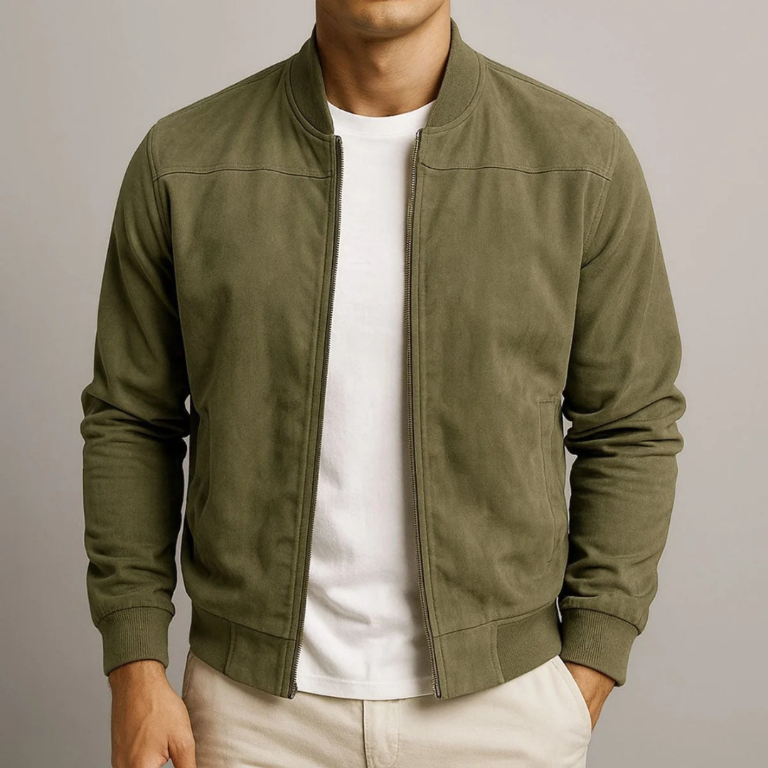 Salomo | Herren Slim Fit Bomberjacke mit Reißverschluss