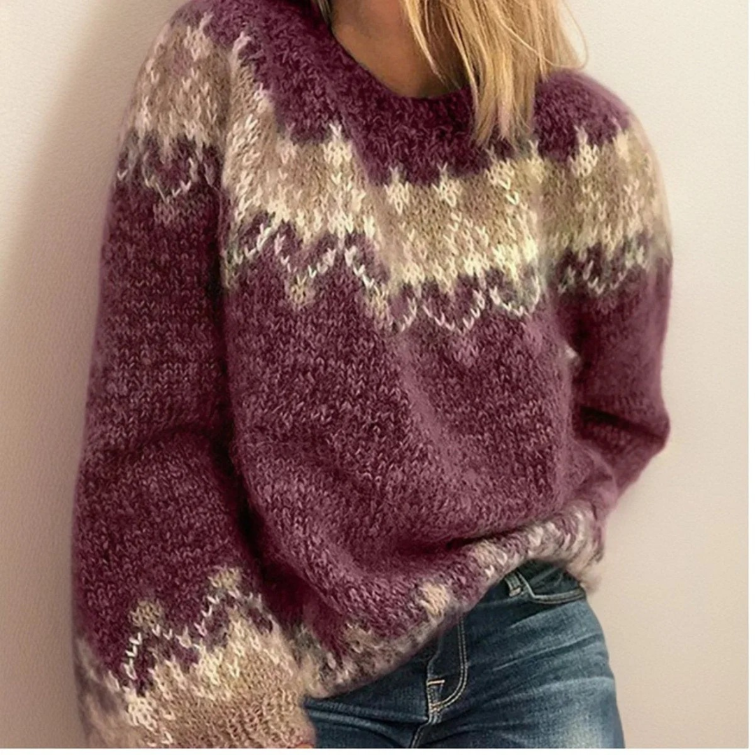 Sandra | Damen Pullover mit besonderem Muster