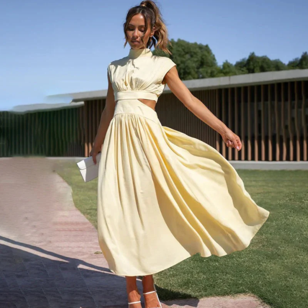 Sanna | Damen Midi Sommerkleid Für Alltag
