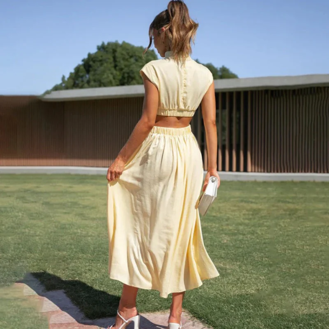 Sanna | Damen Midi Sommerkleid Für Alltag