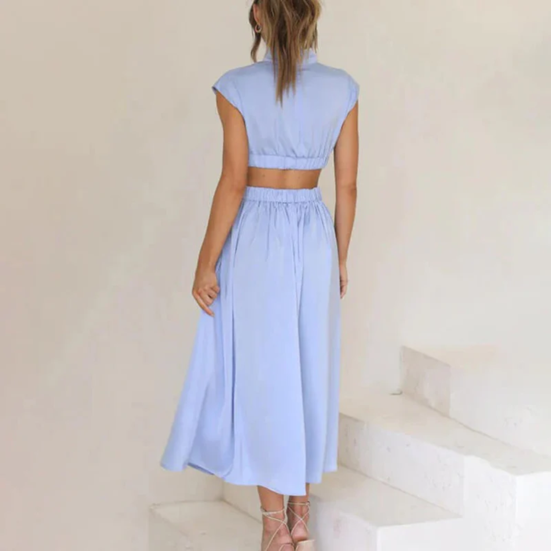 Sanna | Damen Midi Sommerkleid Für Alltag