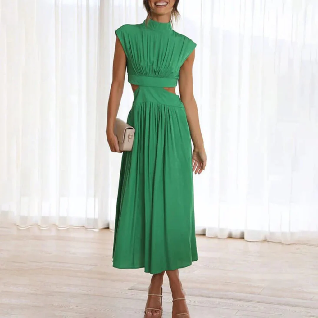 Sanna | Damen Midi Sommerkleid Für Alltag