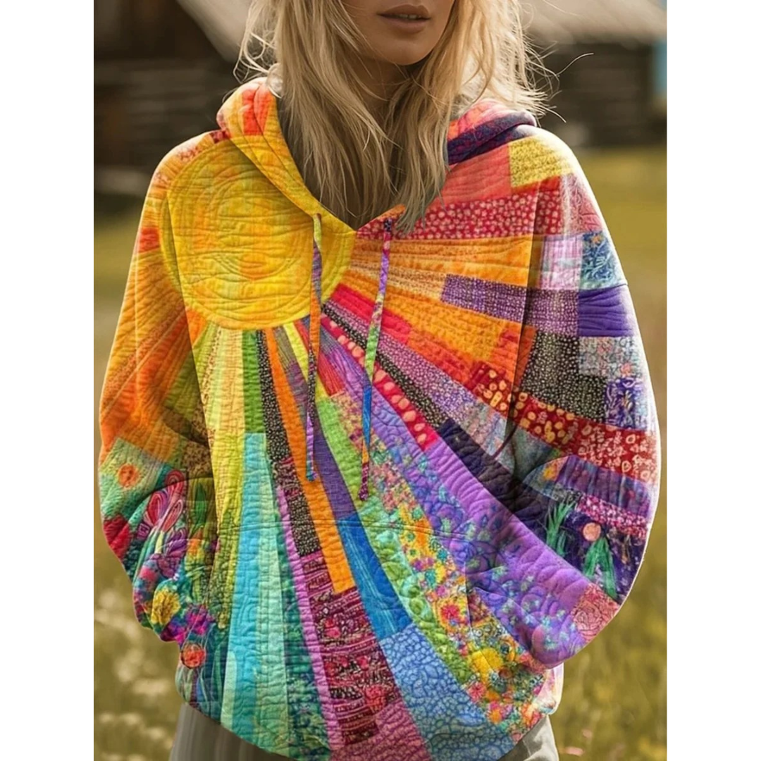 Sarah | Damen Boho Hoodie mit Sonne