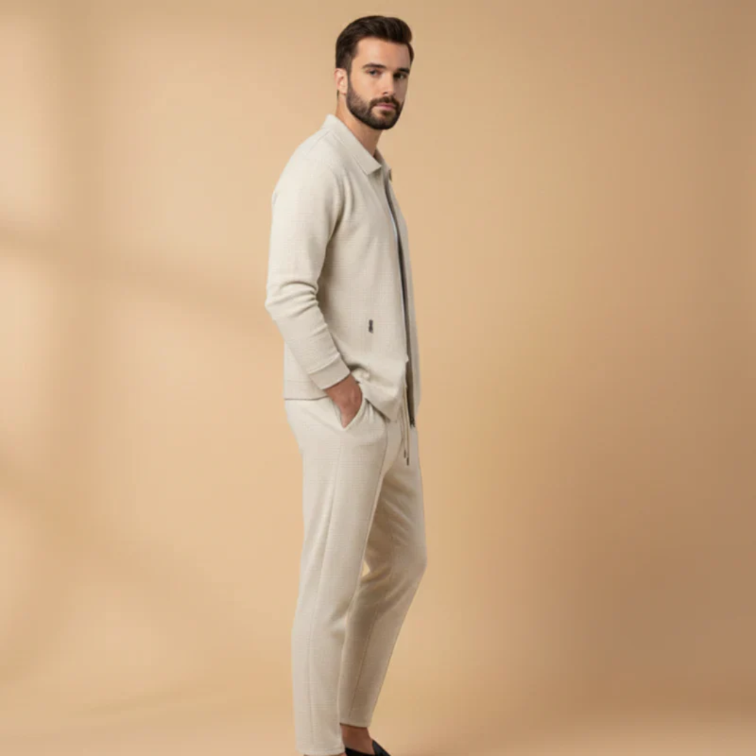 Sascha | Herren Zweiteiler Casual Set mit Reißverschluss