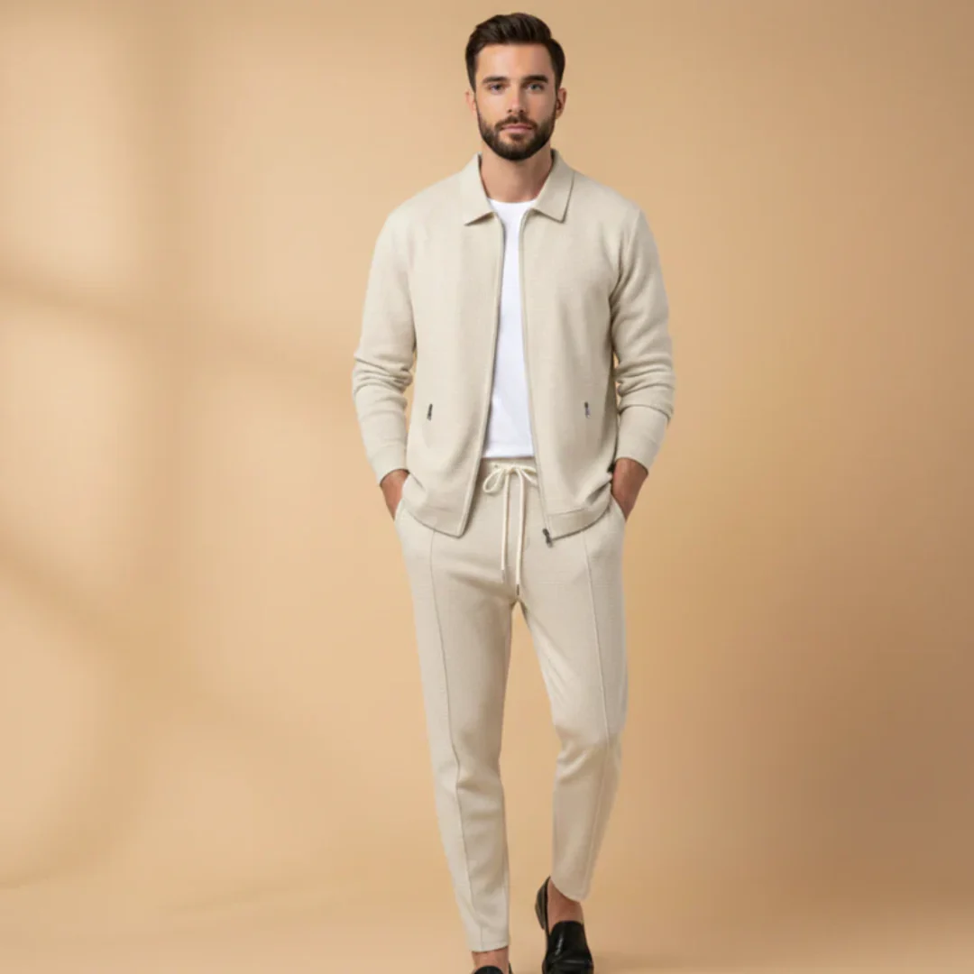 Sascha | Herren Zweiteiler Casual Set mit Reißverschluss