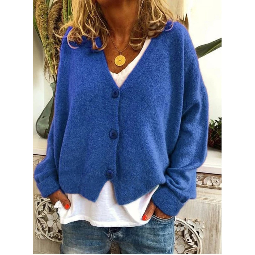 Saskia | Damen Leichte Oversize Strickjacke
